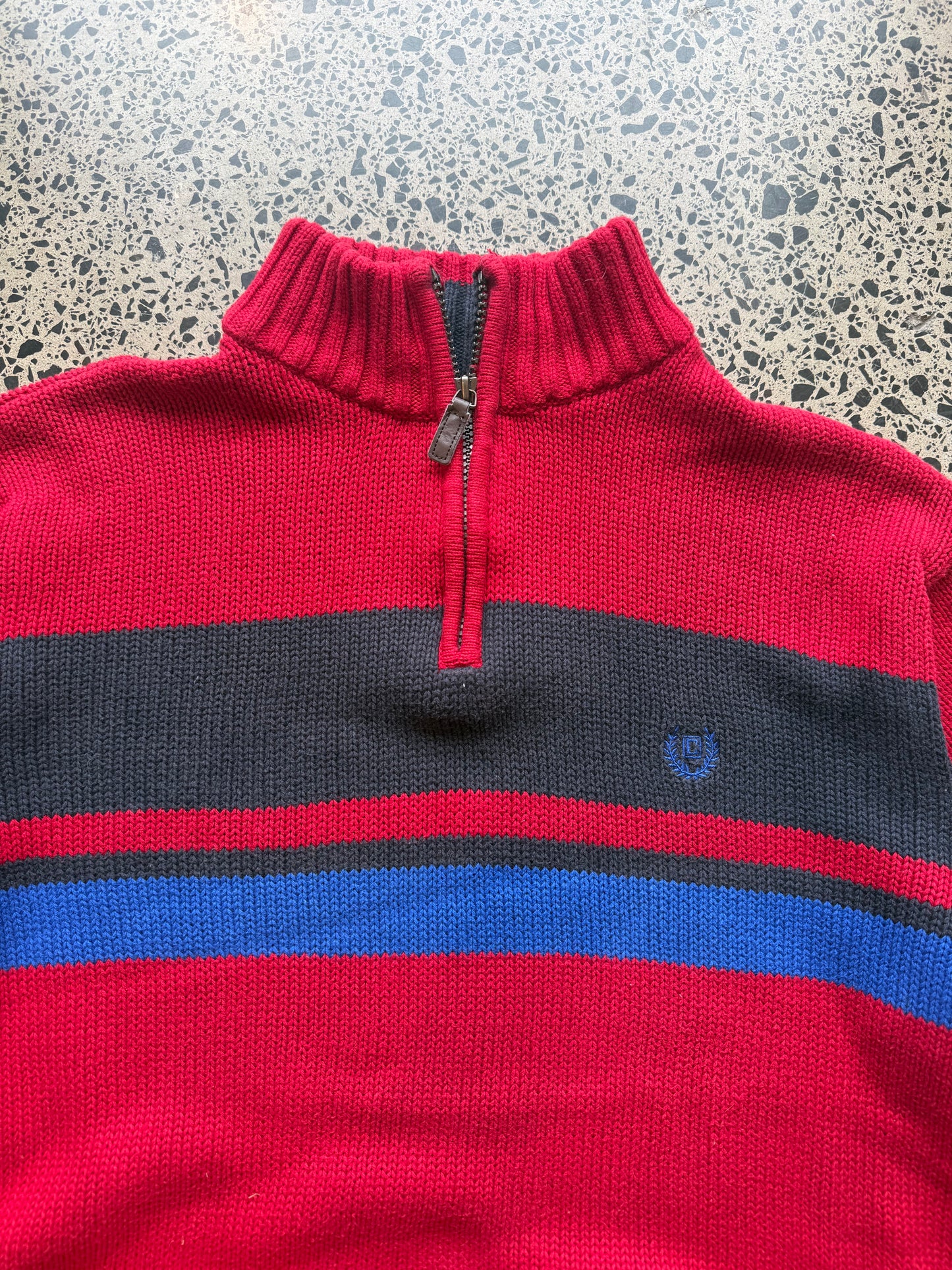 Chaps by Ralph Lauren 1/4 Zip Knit Jumper - XL