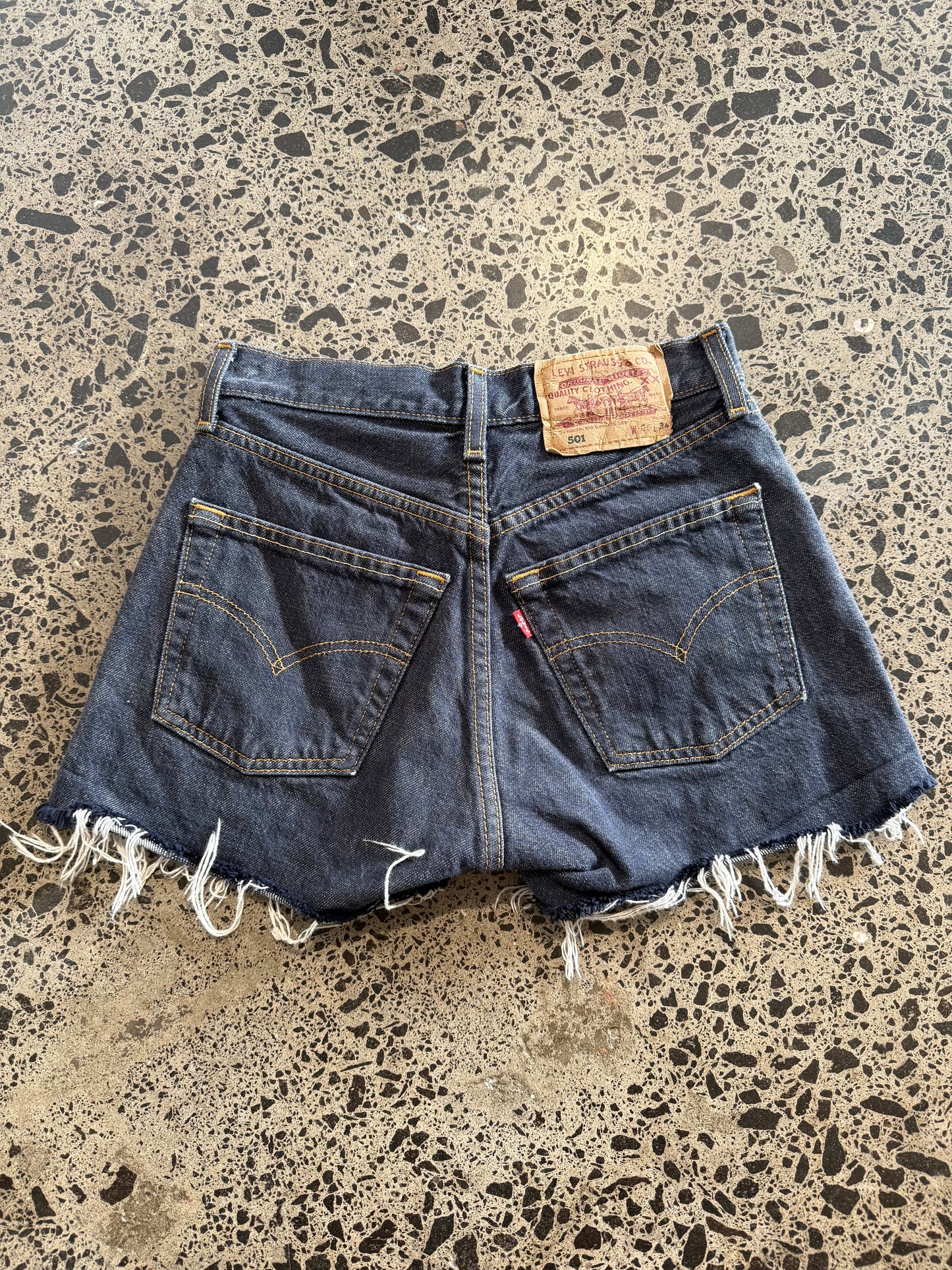 Raw Denim Mini Shorts - XS