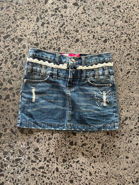 Denim Mini Skirt - M