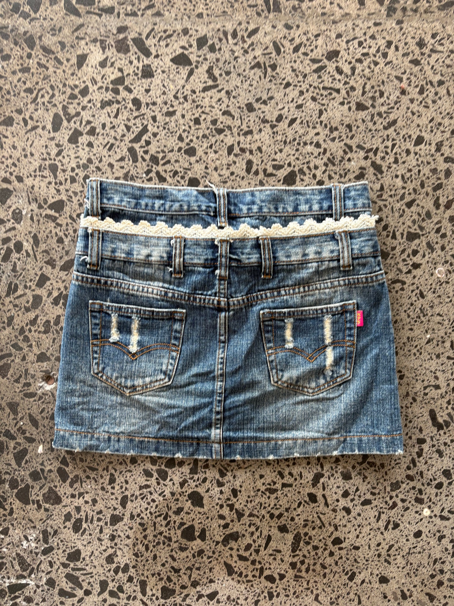 Denim Mini Skirt - M