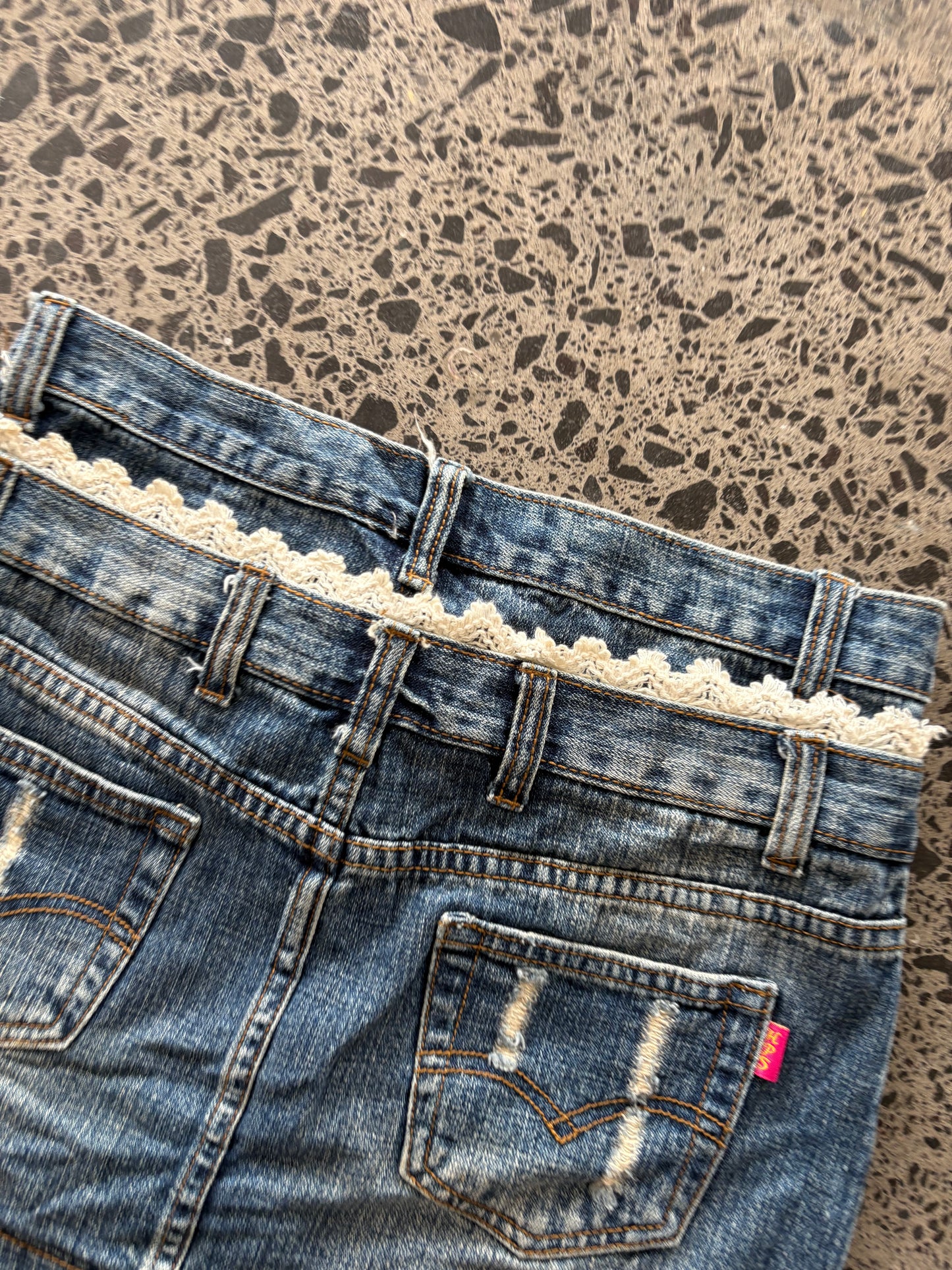 Denim Mini Skirt - M