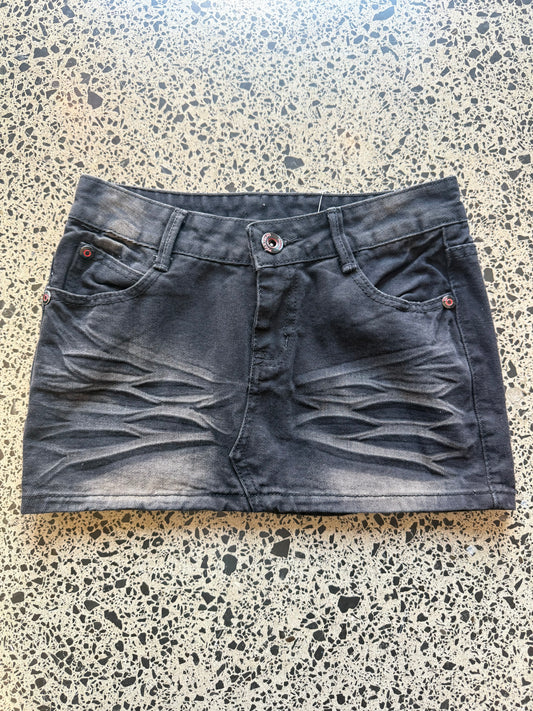 Black Sun Fade Mini Skirt - XS