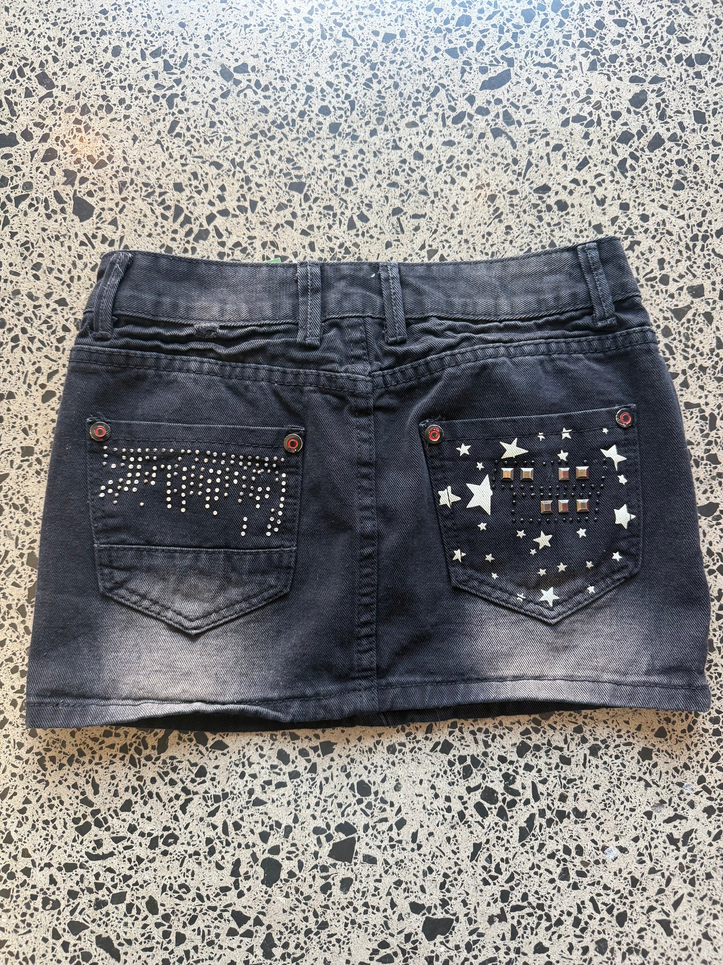 Black Sun Fade Mini Skirt - XS