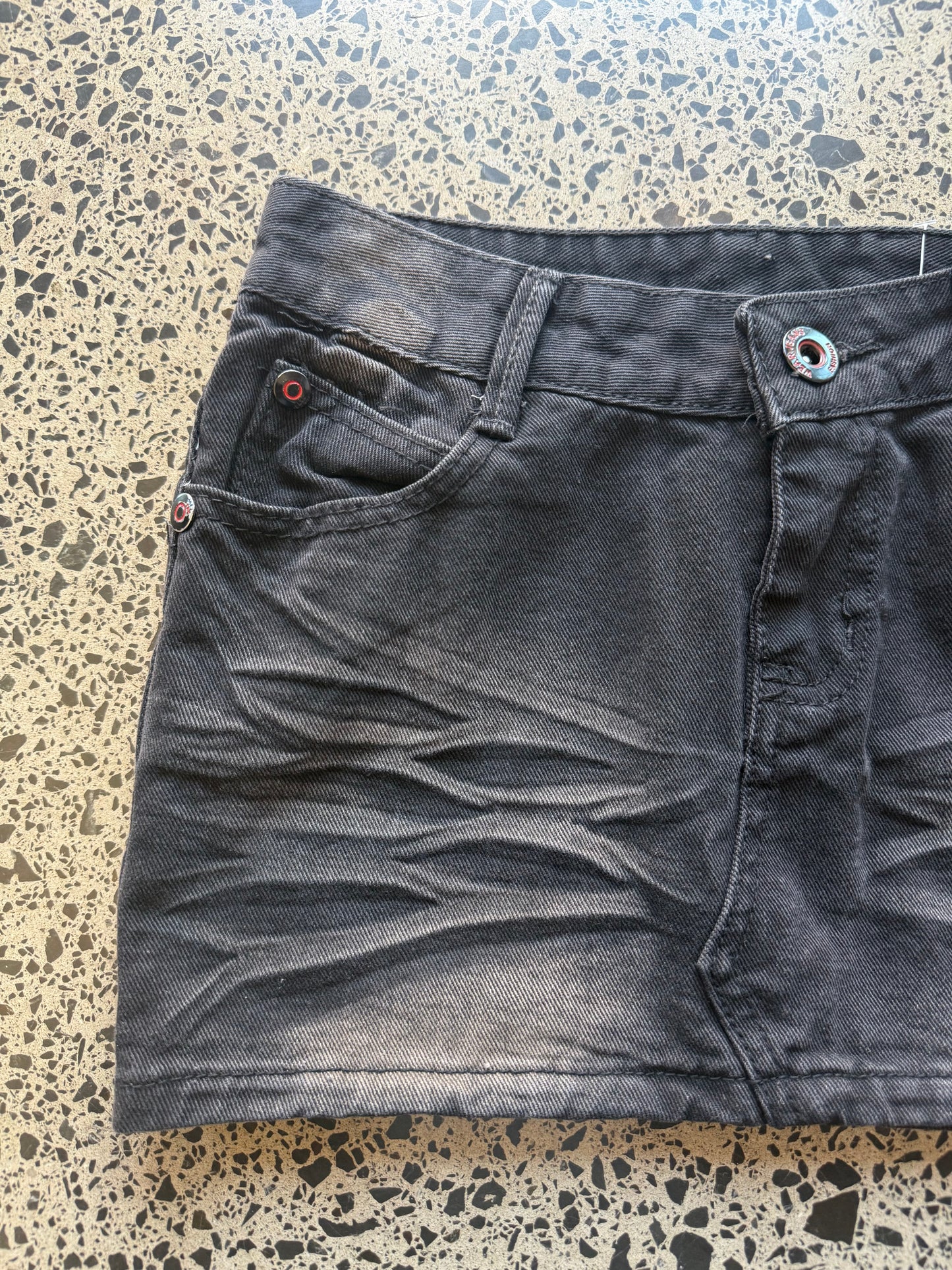 Black Sun Fade Mini Skirt - XS