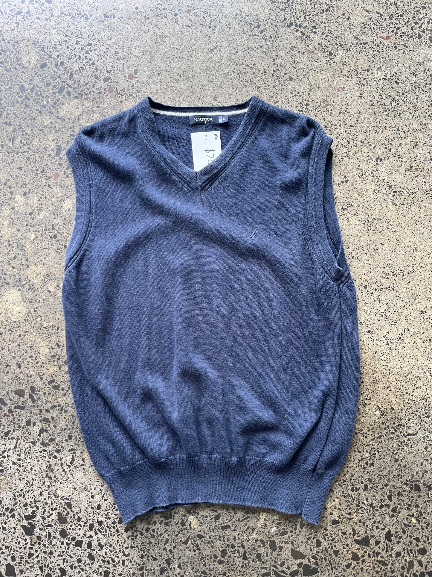 Navy Nautica Knit Vest - XL