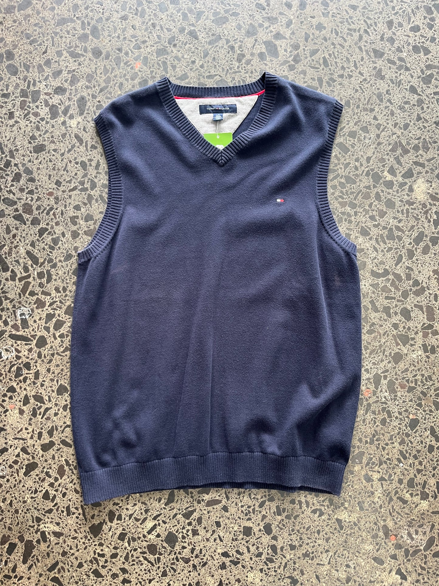 Navy Nautica Knit Vest - Large