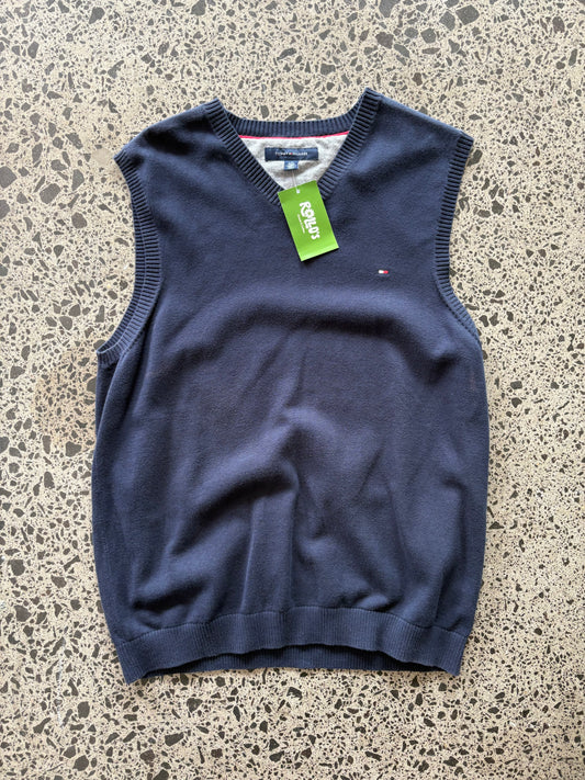 Navy Tommy Hilfiger Knit Vest - L