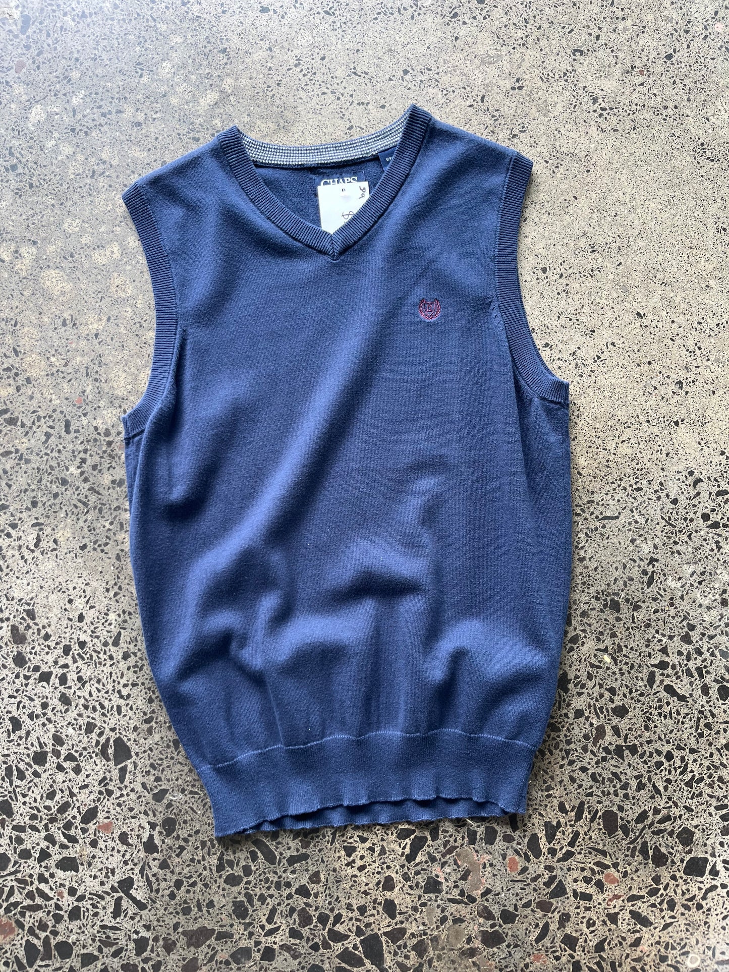 Blue Chaps by Ralph Lauren Knit Vest - Small