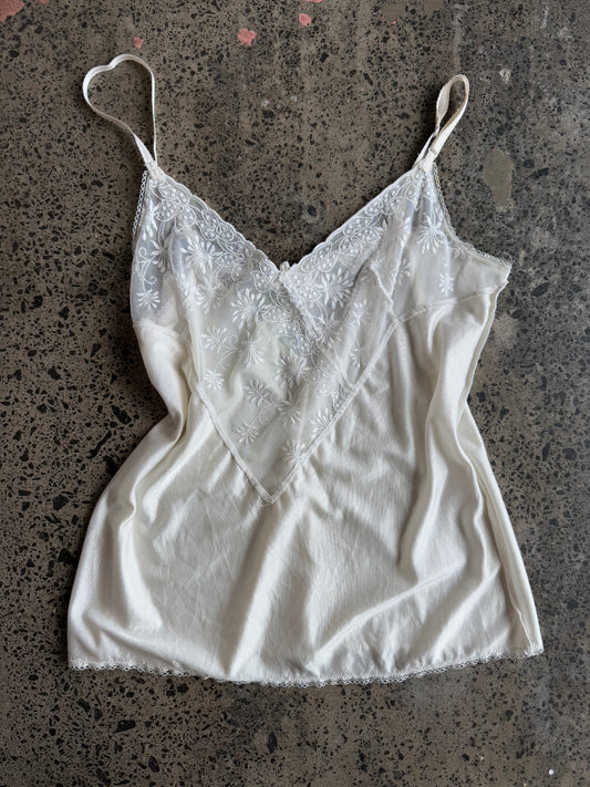 Beige Silky Lace Cami - M