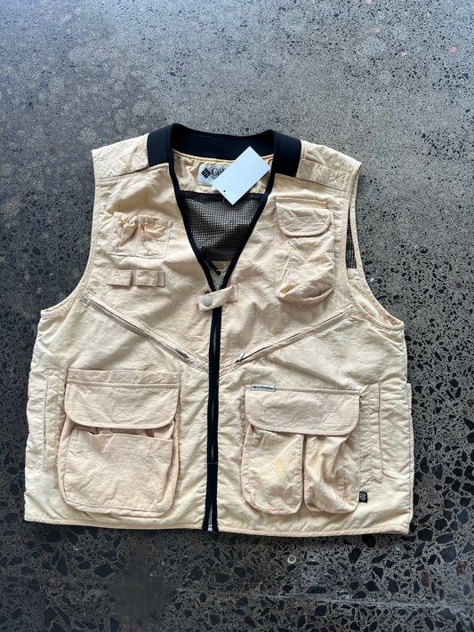 Tan with Black detailing Utility Vest - Large