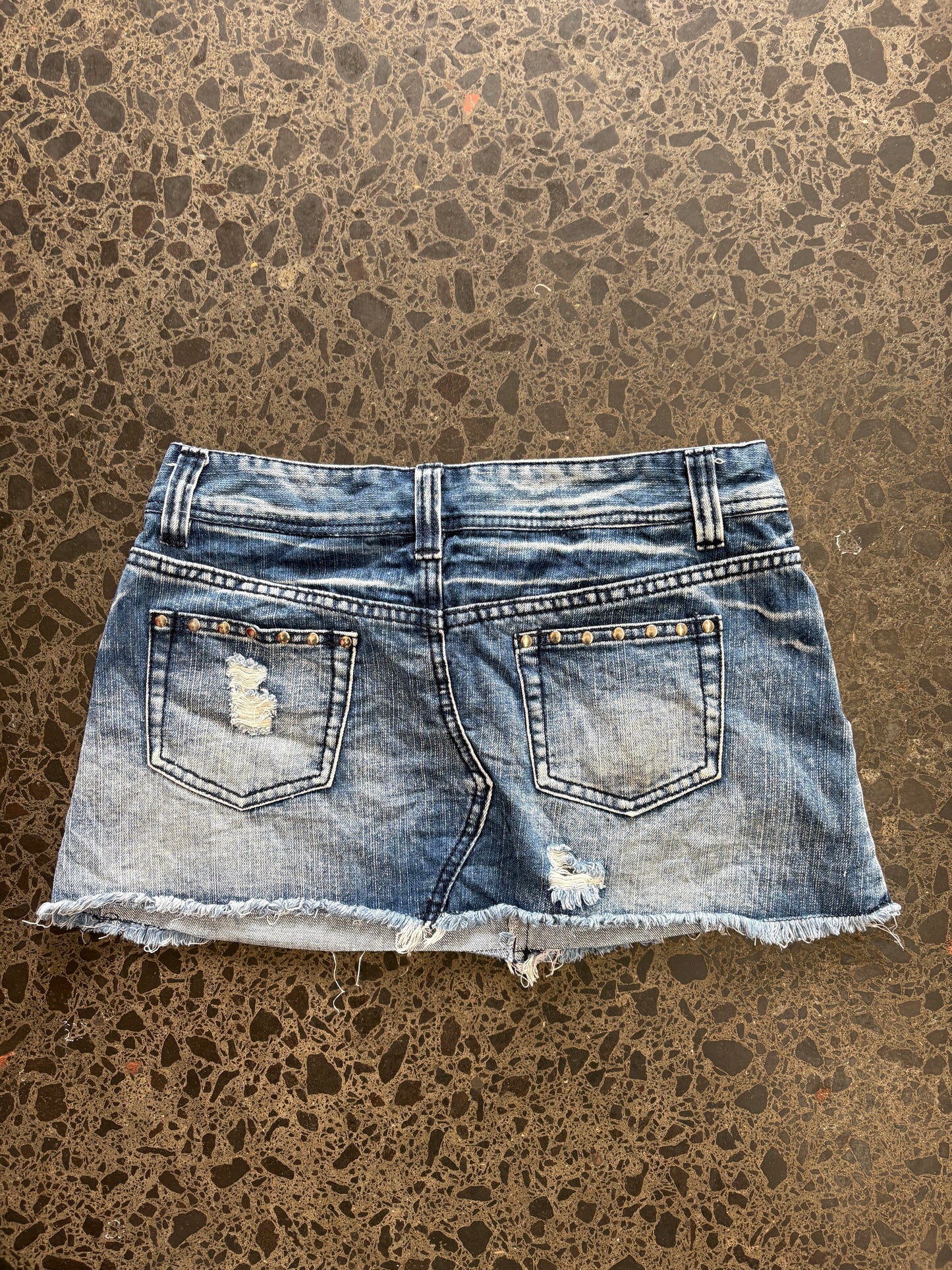 Denim Mini Skirt - M