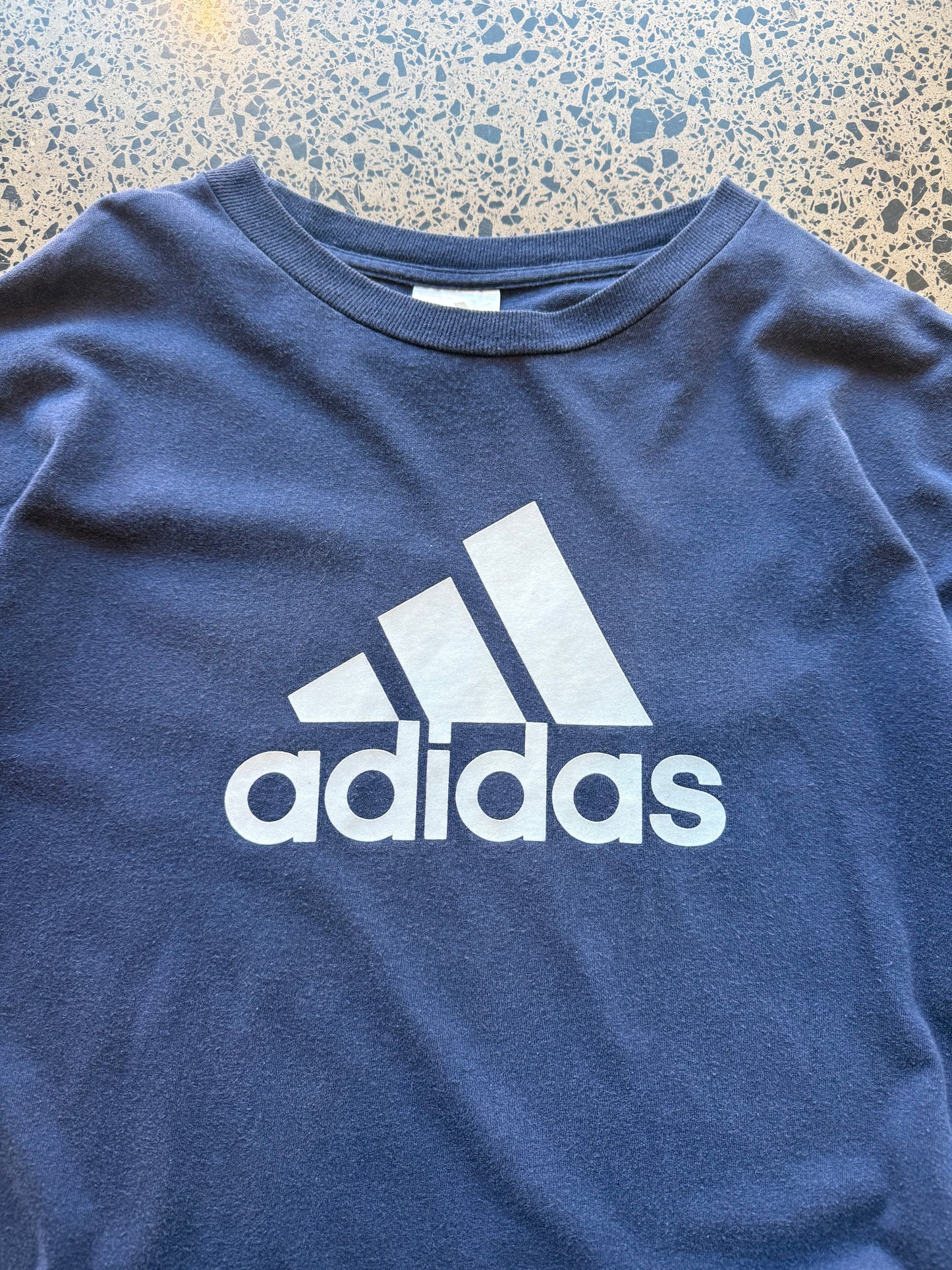 90's Adidas Logo Tee - L