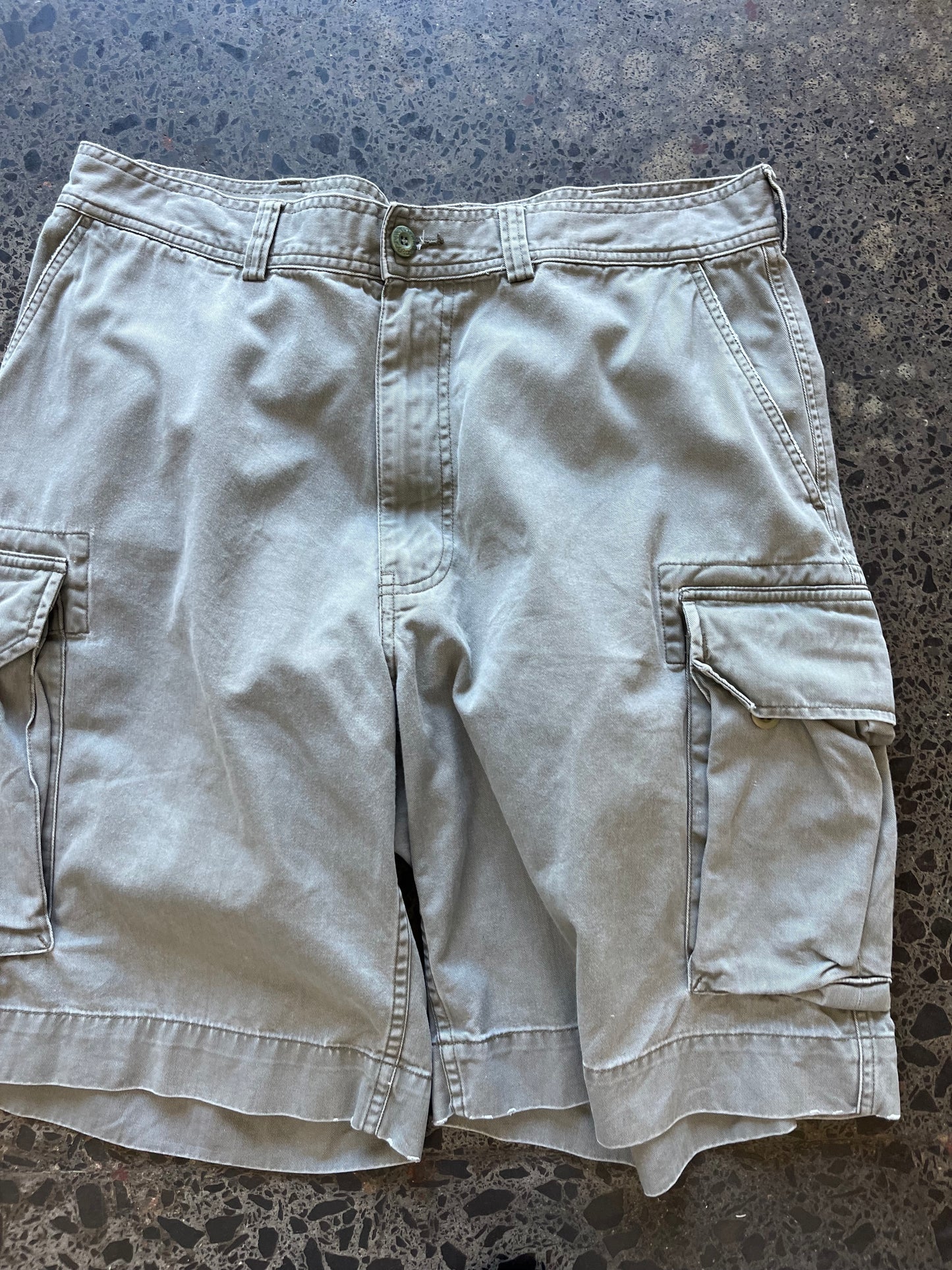 Beige Cargo Shorts - 34W