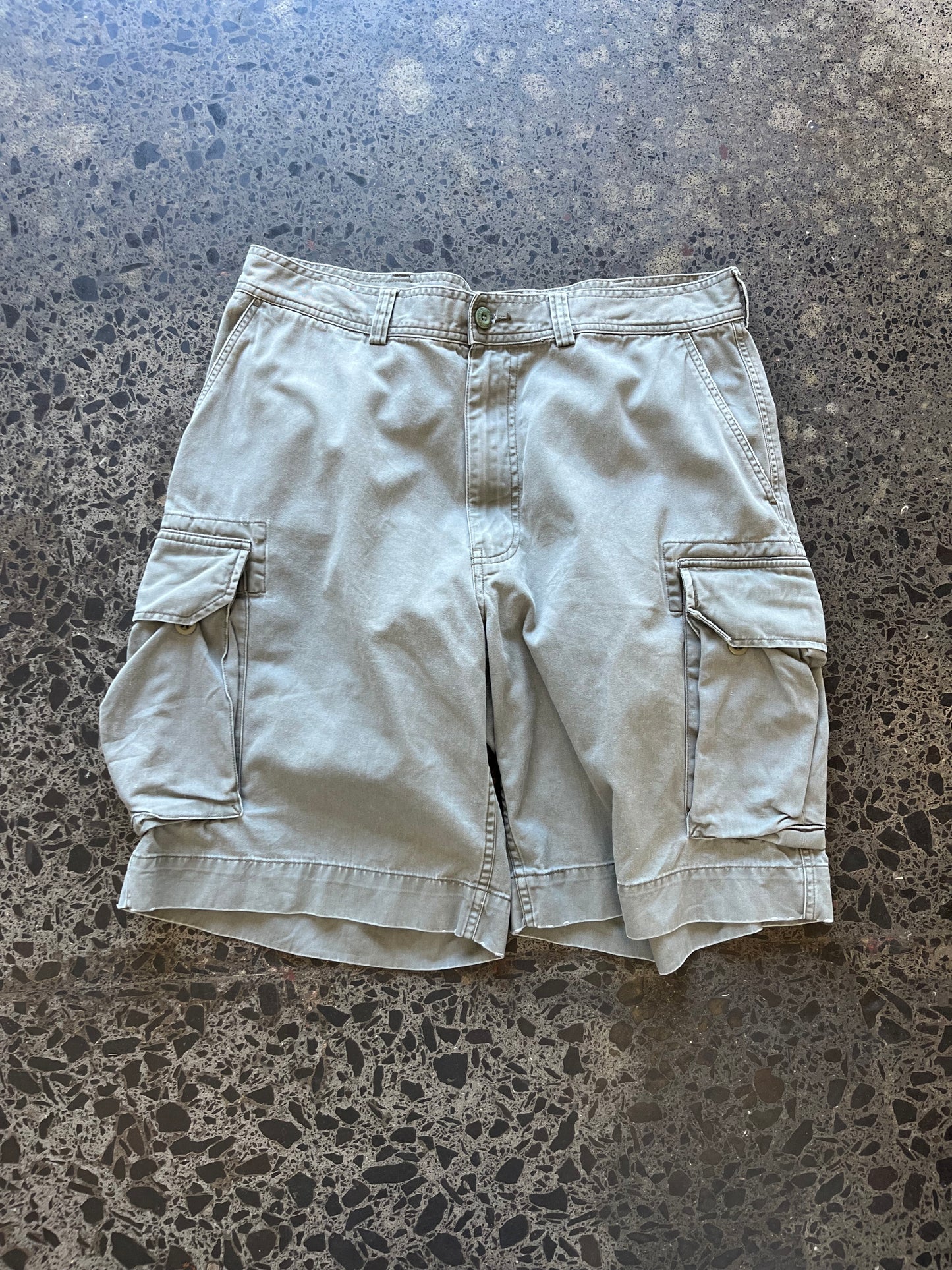 Beige Cargo Shorts - 34W