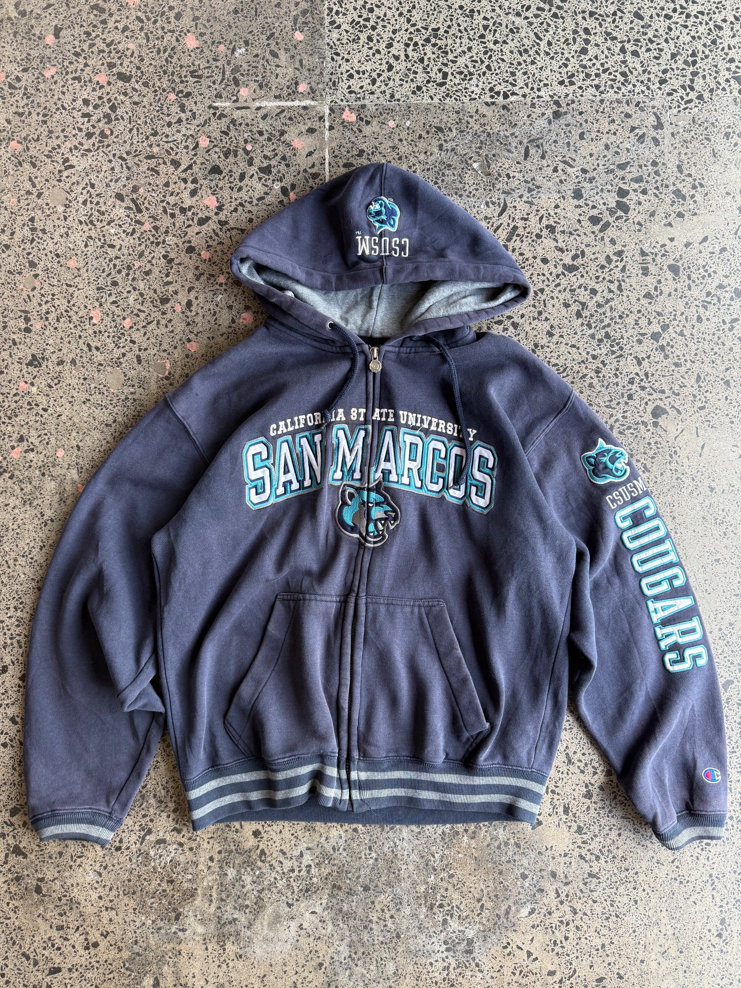 'Cali State University' San Marcos Zip Up Hoody - M