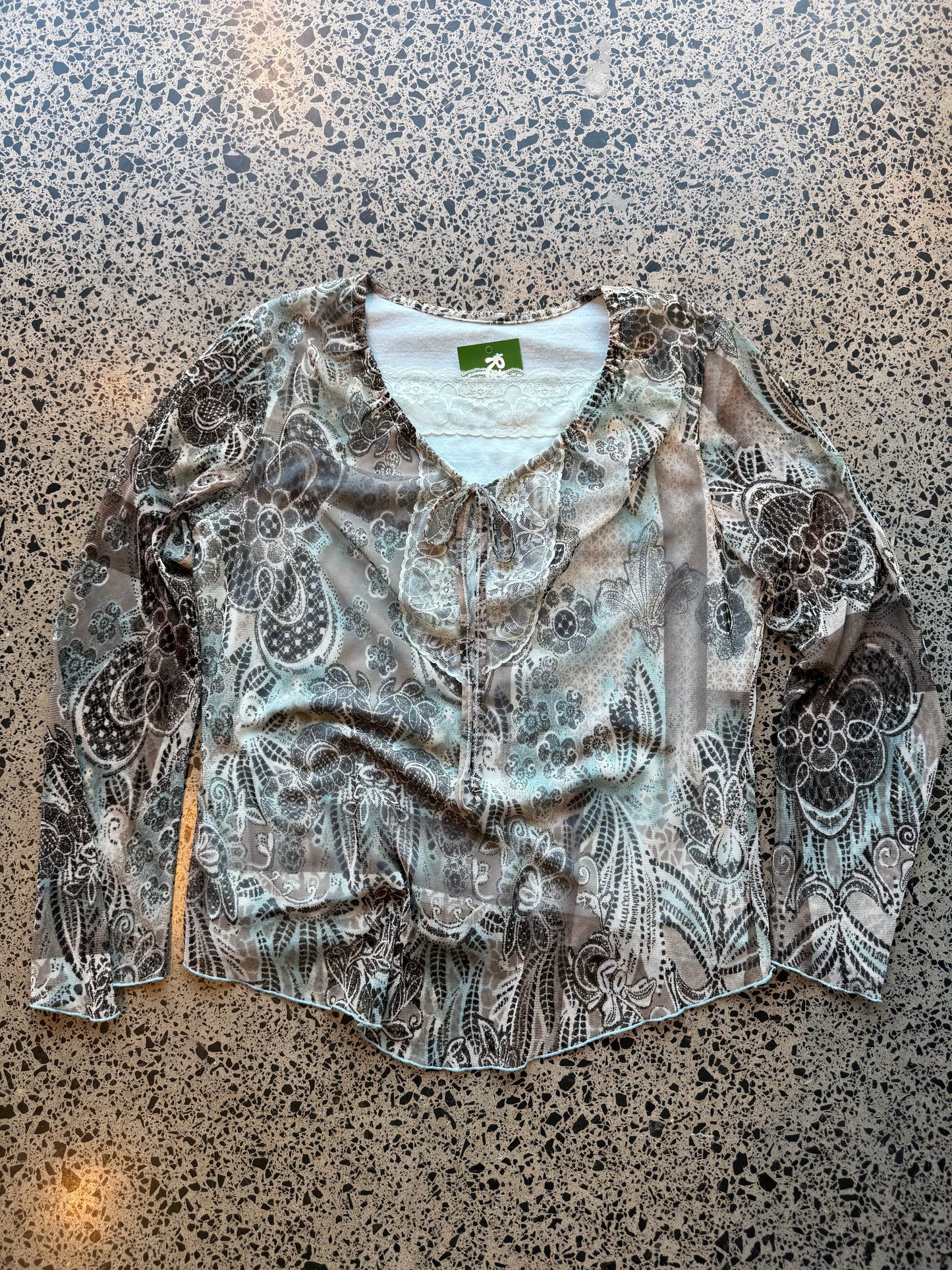 Double Layer Paisley Blouse - S/M