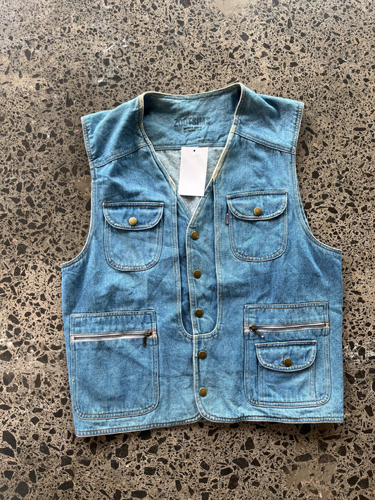 Denim Utility Vest - XL