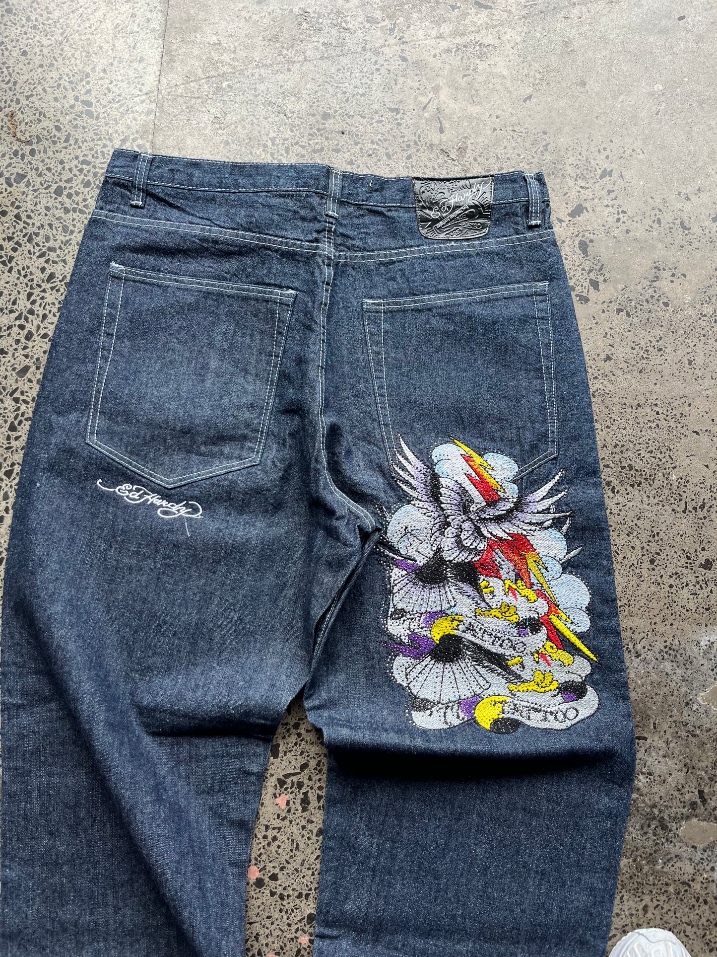 Dead Stock Ed Hardy Denim Jeans 42W x 34L