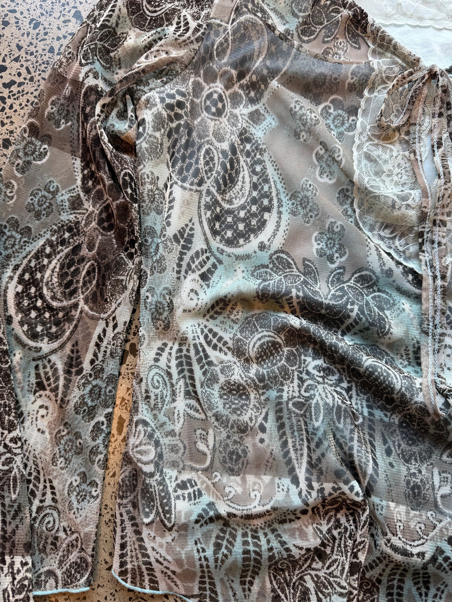 Double Layer Paisley Blouse - S/M