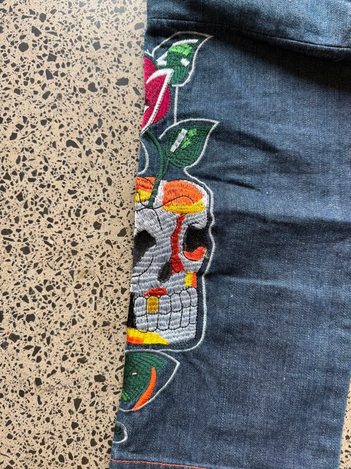 Ed Hardy Lot 2002 NY City Embroidered Denim Jeans - 30W
