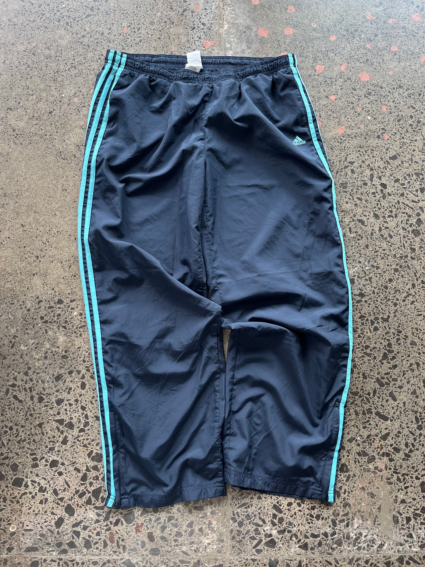 2010 Mens Blue & Teal Adidas Trackpants - XL