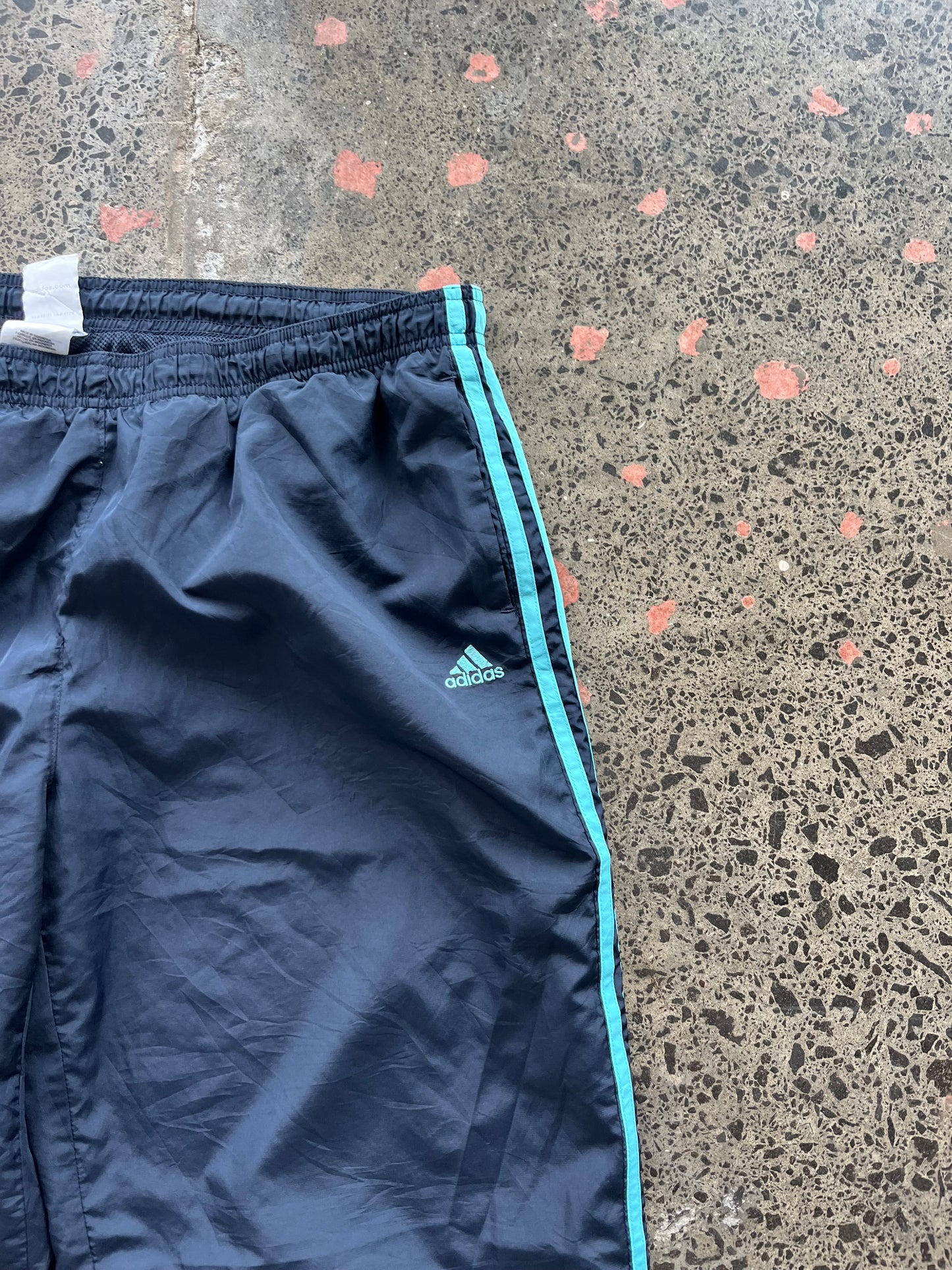 2010 Mens Blue & Teal Adidas Trackpants - XL