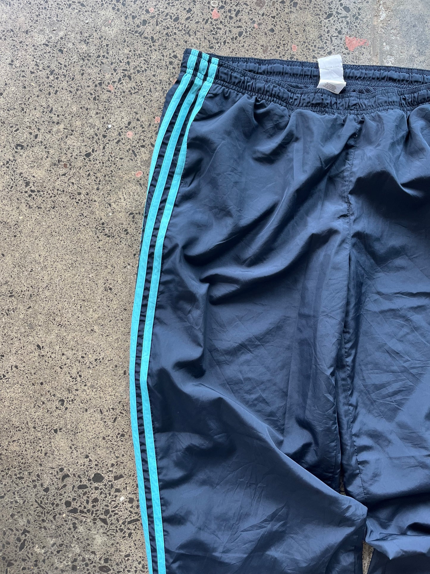 2010 Mens Blue & Teal Adidas Trackpants - XL