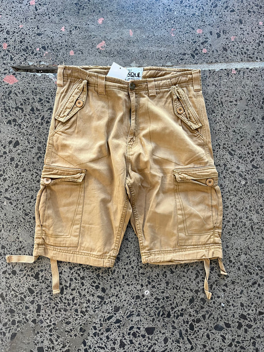 34W Tan Cargo Shorts