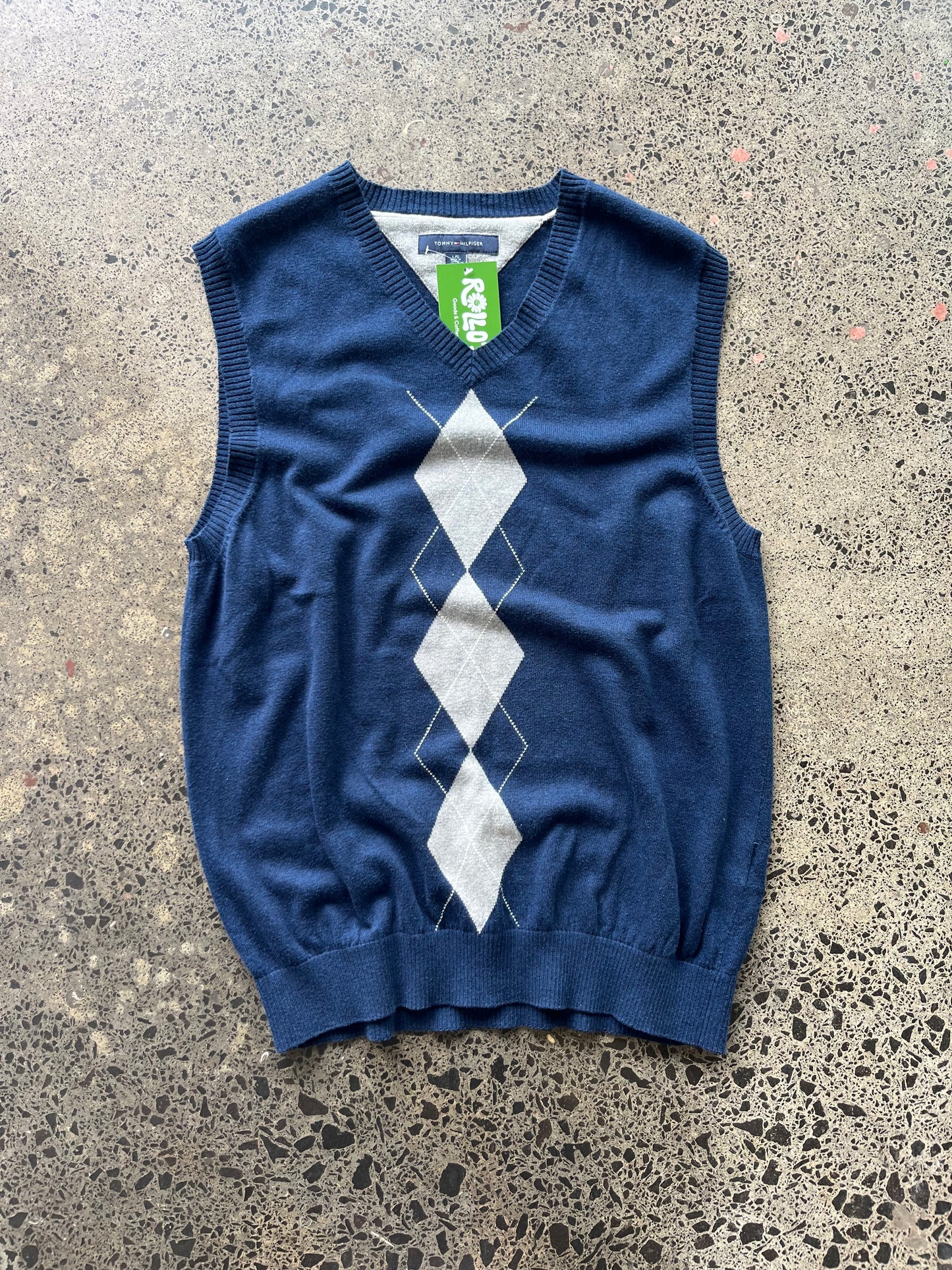 Tommy Hilfiger Diamond Pattern Vest - Large