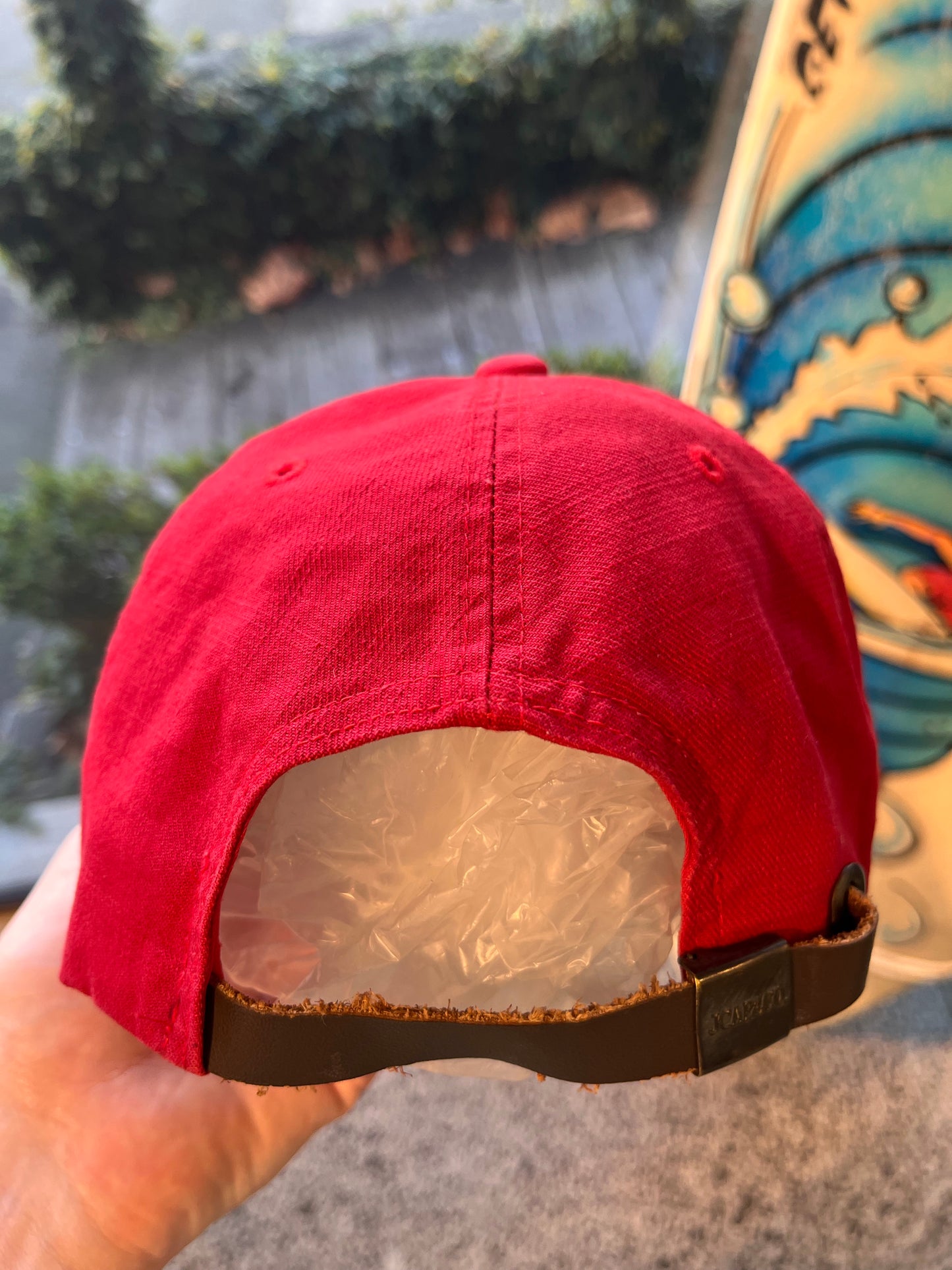 Distressed Red ‘BUMP HER’ Cap
