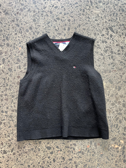 Black Japanese Tommy Hilfiger Knit vest - Large