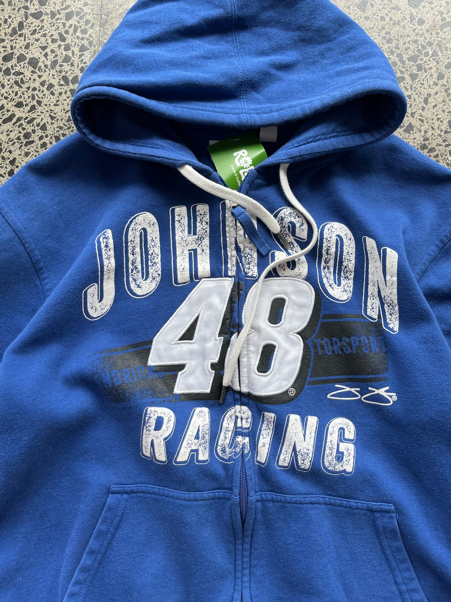 Racing 'Johnson 48' Blue Hoodie - Large