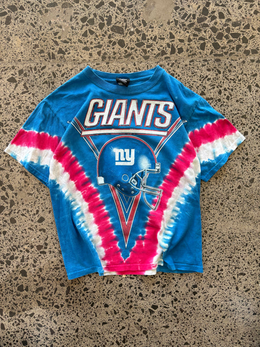 90's NY Giants NFL Tie Dye Double Sided Tee - M