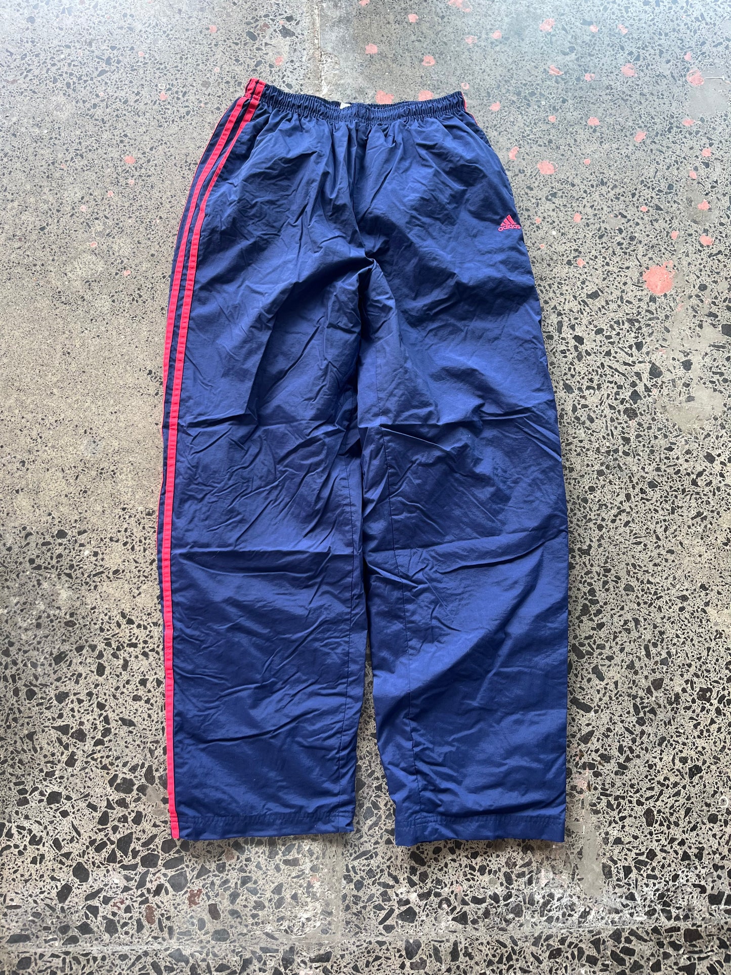 2001 Mens Blue & Red Adidas Trackpants - Large