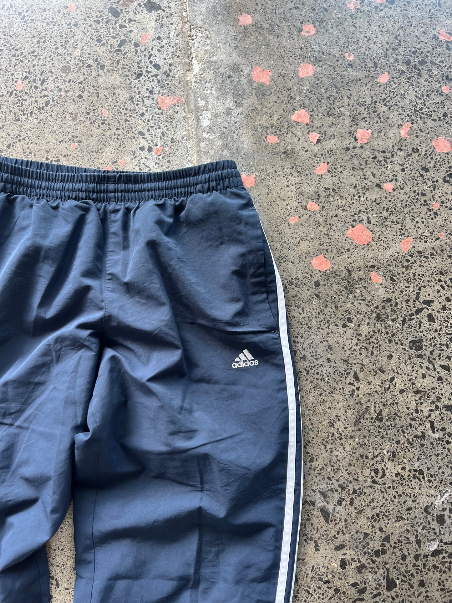 2005 Mens Navy & White Adidas Trackpants