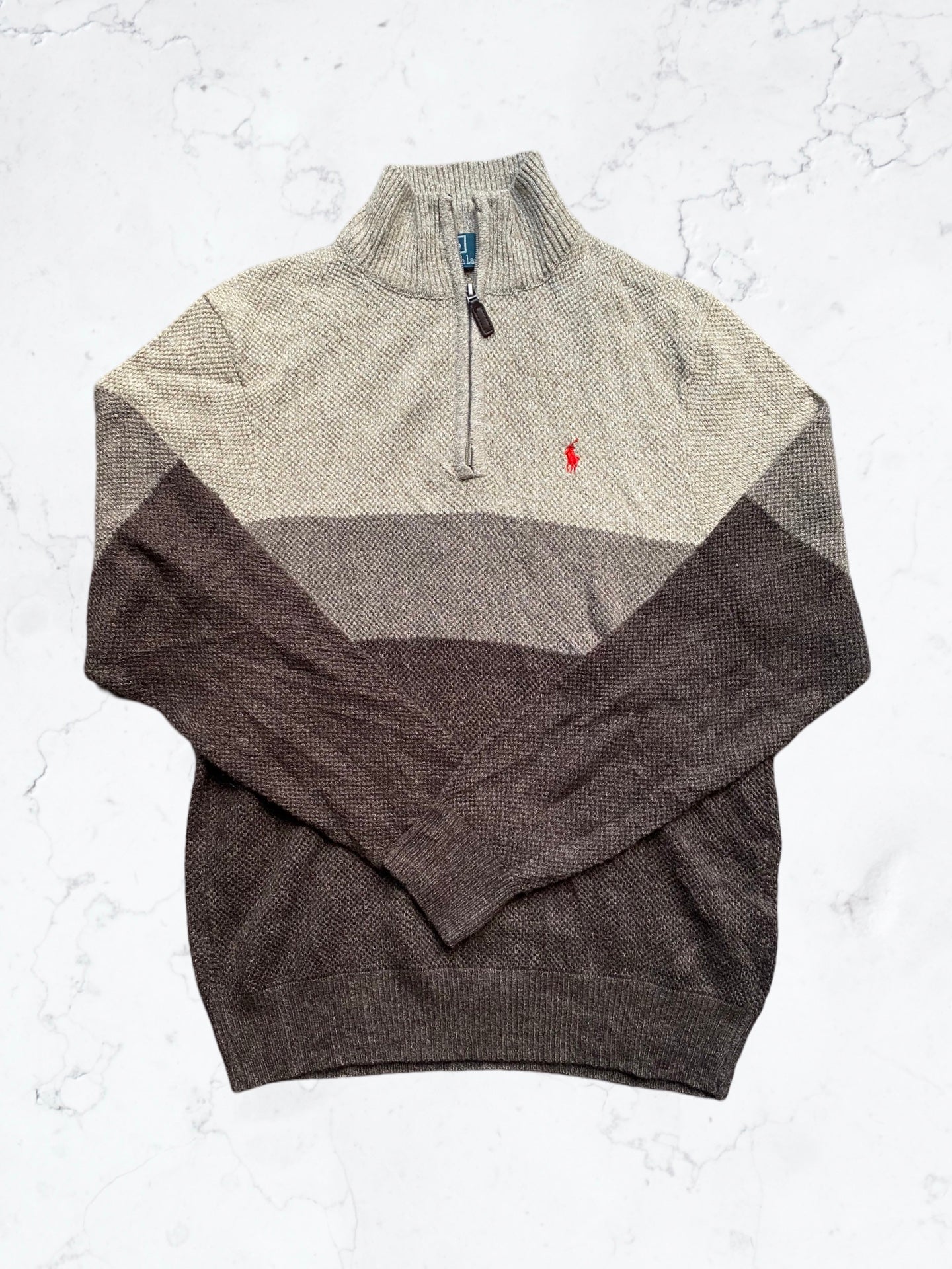 1/4 Zip Ralph Lauren Polo Knit Jumper - Small