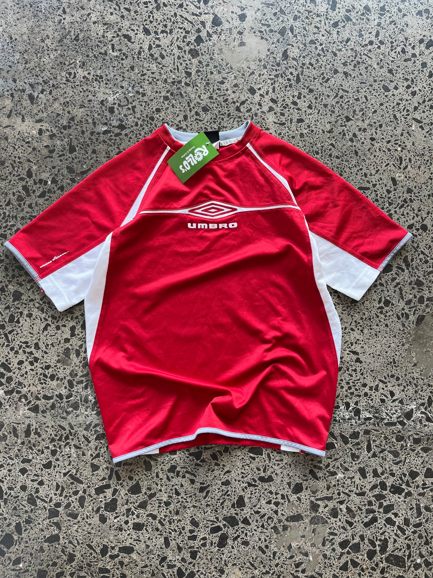 y2k Red Umbro T-shirt - L