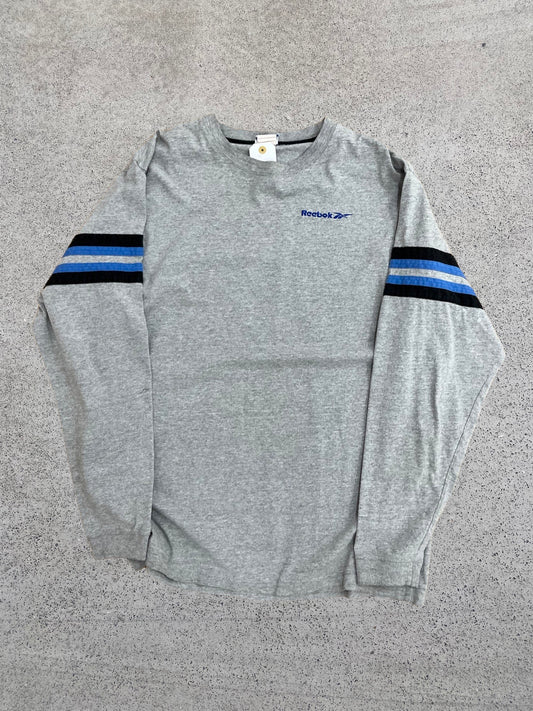 90's Reebok long sleeved top with blue detailing