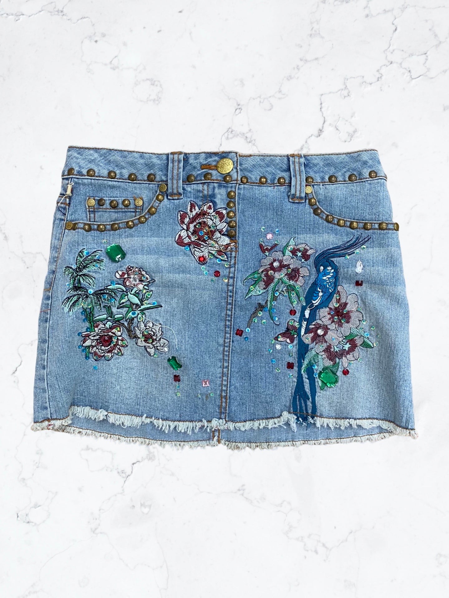 y2k Embroidered Mini Skirt  S/8